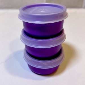 Tupperware Smidgets Tiny Treasure Mini Bowls Set of 3.